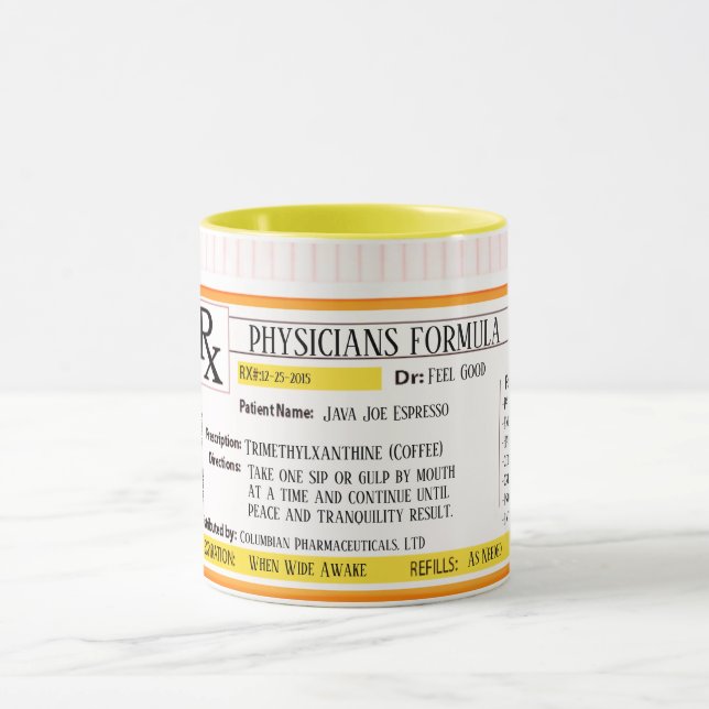 Tasse Formule d'ordonnance médicale RX (Centre)