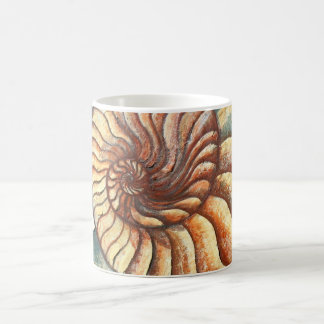Tasse fossile 2 d'art d'ammonite