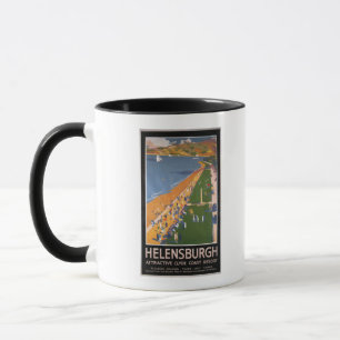 Tasse Foules le long d'affiche de chemins de fer de