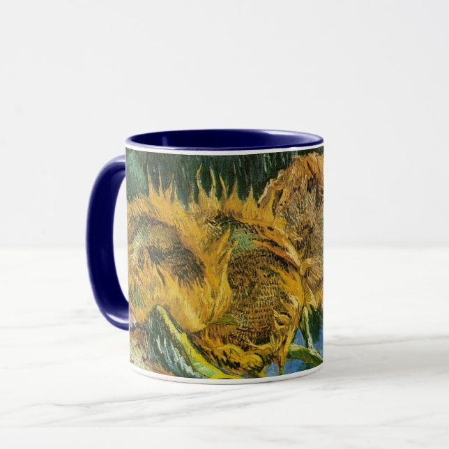 Tasse Four Cut Sunflowers par Vincent van Gogh (Devant gauche)