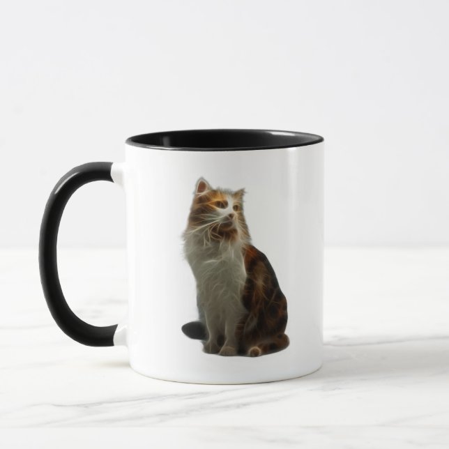 Tasse Fractale de chat de calicot (Gauche)