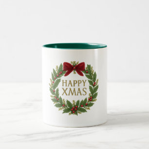 Tasse - Frohe Weihnachten Kranz