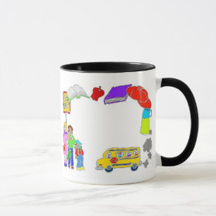 Tasse Frontière des icônes scolaires