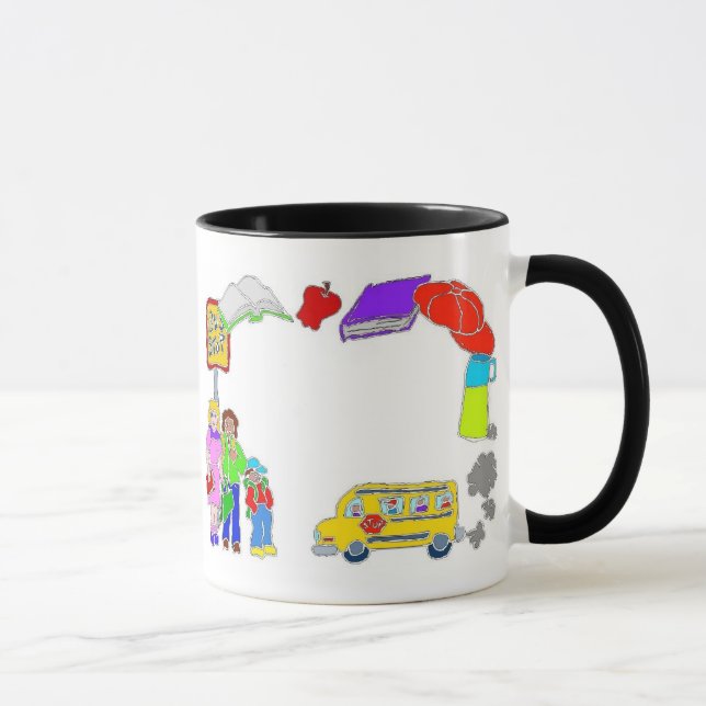 Tasse Frontière des icônes scolaires (Droite)