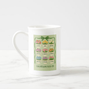 Tasse-Frucht des Spirit Tea Cup mit Blume Prozellantasse