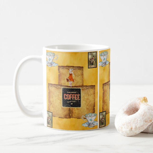 Tasse Frühstückskaffee (Mit Donut)