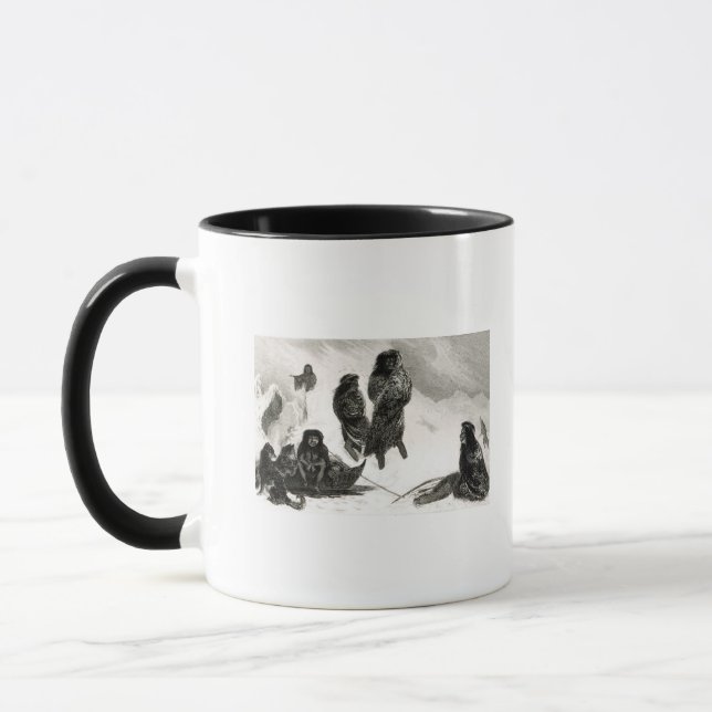 Tasse Fuegians allant commercer Zapallos (Gauche)