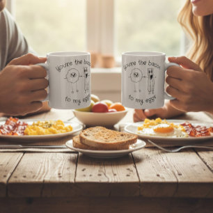 Tasse Fun Foodie Âme Sœur   Bacon & Œufs Romantiqu