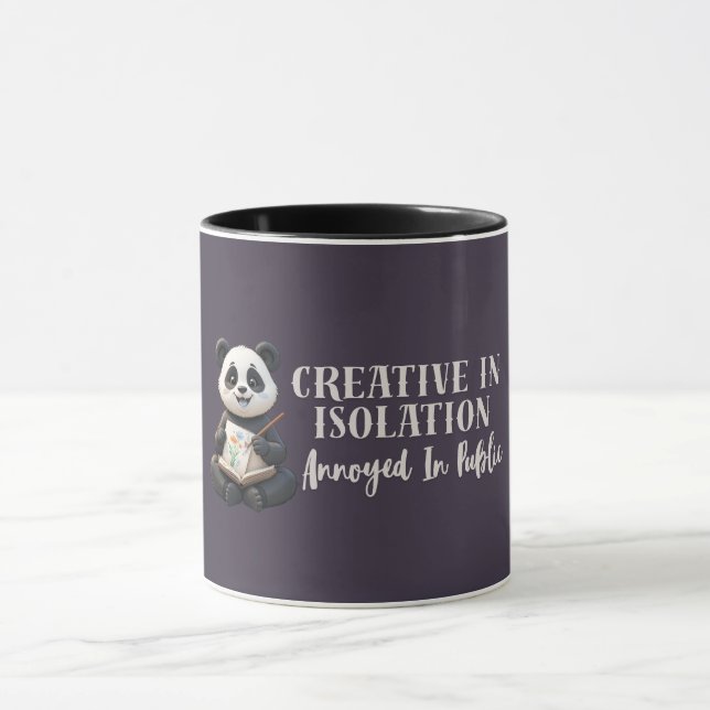 Tasse Fun Panda Introverti - Créatif dans l'Isolem (Centre)