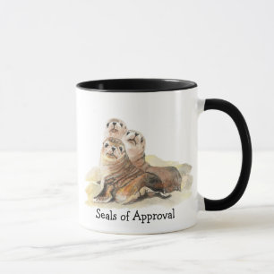 Tasse Fun "Phoques d'Approbation" avec de mignons phoque