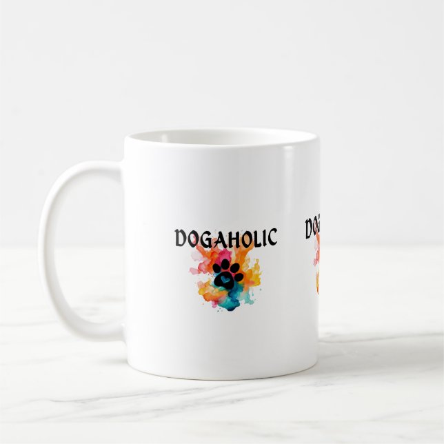 Tasse für Aquarellpaw - farbenfrohe Hundeschenkrei (Links)