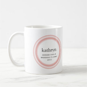 Tasse für Bacheloretto-Kaffee, rosa, maßgeschneide