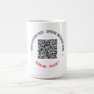 Tasse für benutzerdefinierte QR-Code Scan-Info Tex