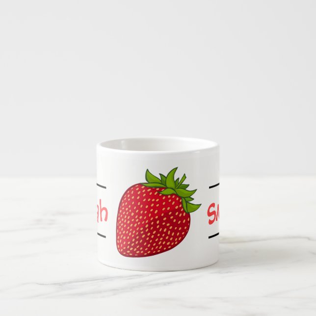 Tasse für benutzerdefinierten Erdbeernamen (Vorderseite)