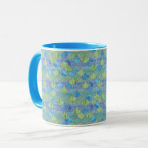 Tasse für blaue, grüne und silberne Meerjungfrauen