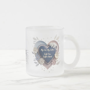 Tasse für blaue Herzkranke - Mattierter Glass Calm