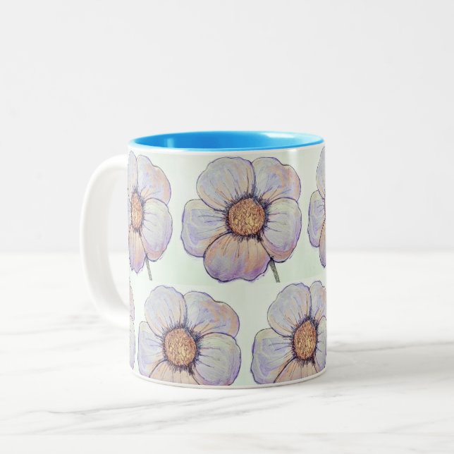 Tasse für Blumendesign (Vorderseite Links)