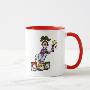 Tasse für brünette Malerinnen
