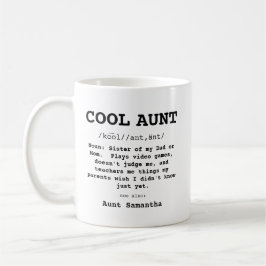 Tasse für Coole Tante in Schwarz und Weiß