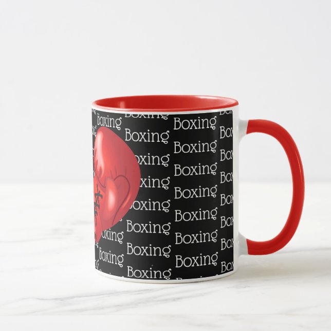 Tasse für das Boxing gepackter Text-Design (Rechts)