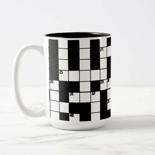 Tasse für das Kreuzworträtsel-Raster (Links)
