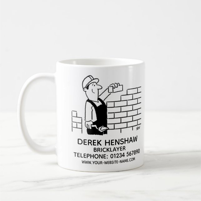 Tasse für den Bricklayer-Werbecoffee (Links)