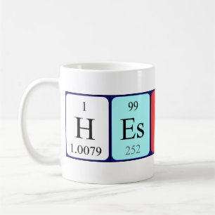 Tasse für den periodischen Tabellennamen
