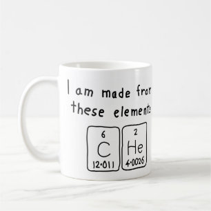 Tasse für den periodischen Tabellennamen