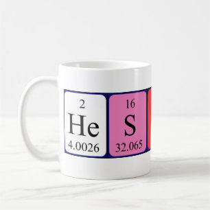 Tasse für den periodischen Tabellennamen