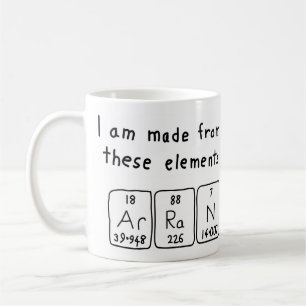 Tasse für den periodischen Tabellennamen Arran