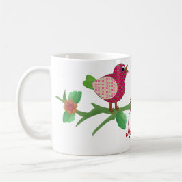 Tasse für den persönlichen Namen von Vögeln