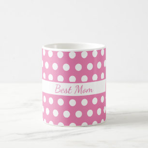 Tasse für den Pink und den weißen Polka-Dot
