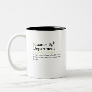 Tasse für die Finanzabteilung