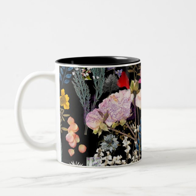 Tasse für die künstlerische Multicolor-Blume (Links)