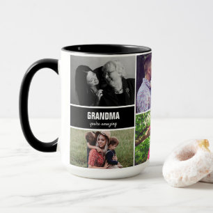 Tasse für die Oma-Familie Foto Collage Personalisi