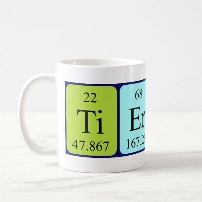 Tasse für die periodisch wiederkehrende Tabelle (Links)