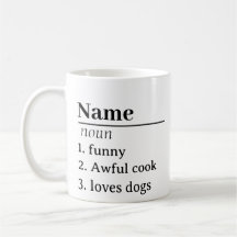 Tasse für die personalisierte Namensdefinition gib