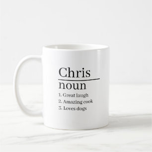 Tasse für die personalisierte Namensdefinition gib