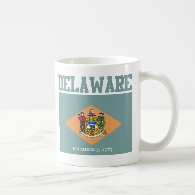 Tasse für die Staatsflagge Delaware (Rechts)