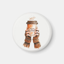Tasse für die Wasserfarben-Girl-Holding Magnet