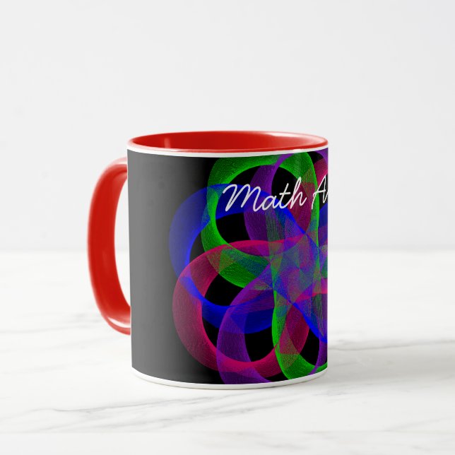Tasse für Doppelschleife Geometric Math Art (Vorderseite Links)