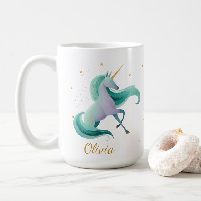 Tasse für Dragon & Unicorn lesen - Lover-Geschenk  (Mit Donut)
