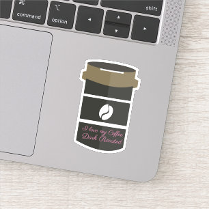 Tasse für Dunkel geröstete Kaffeeliebhaber mit ind Aufkleber