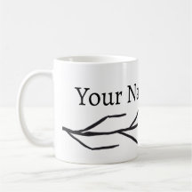 Tasse für ein einfarbiges Tintenzweigmuster