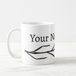 Tasse für ein einfarbiges Tintenzweigmuster