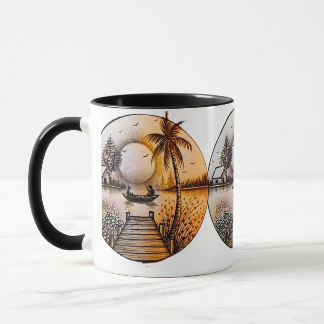 Tasse für farbenfrohe 3D Digital Art (Links)