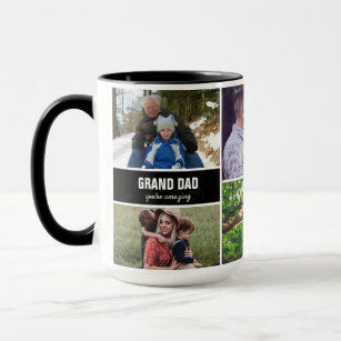 Tasse für FotoCollage der Großvaterfamilie