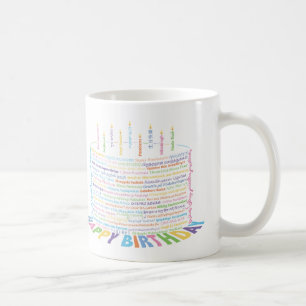 Tasse für Geburtstagskuchen