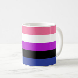 Tasse für Genderfluid-Flaggen