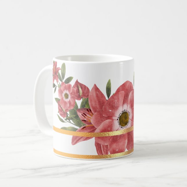 Tasse für Goldflorenkaffee (Vorderseite Links)